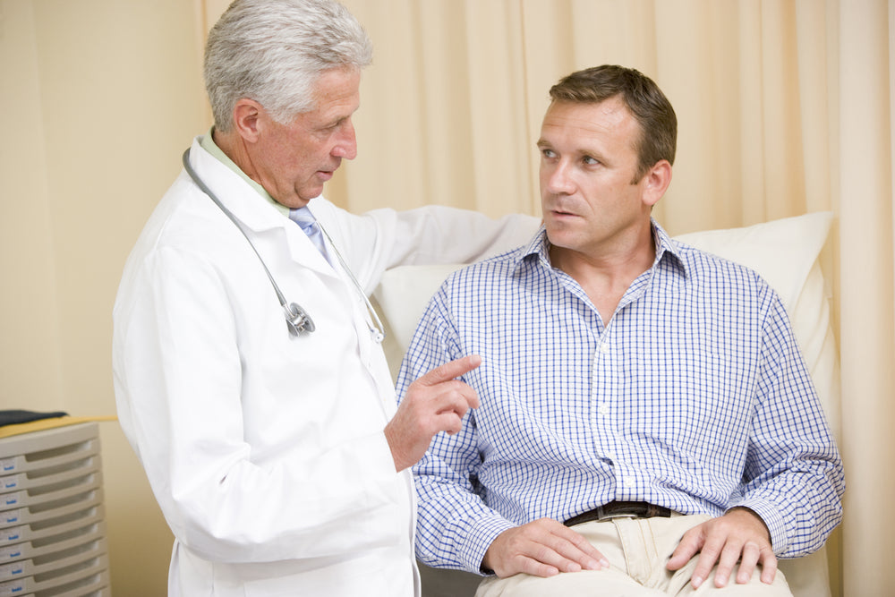 patient and doctor talking about hormone pellet aftercare
