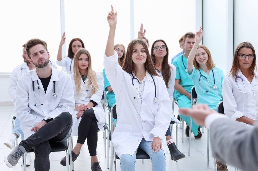 
          
            A group doctors recieve medical staff training / medical devices training
          
        