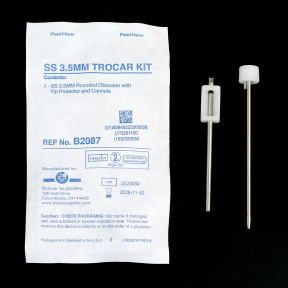 3.5mm Stainless Disposable Blunt Tip Trocar Kit | Trocar Supplies